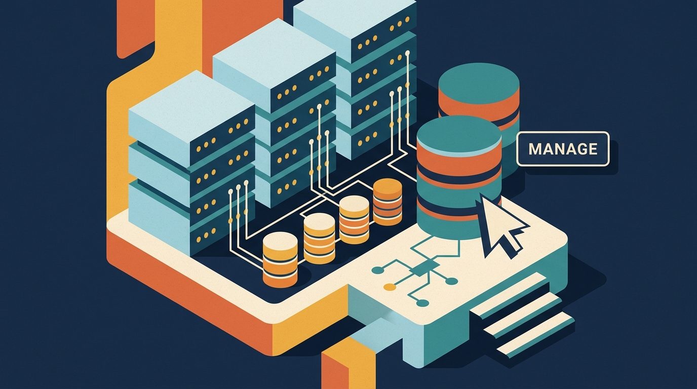 Icono digital que representa una base de datos con celdas organizadas.