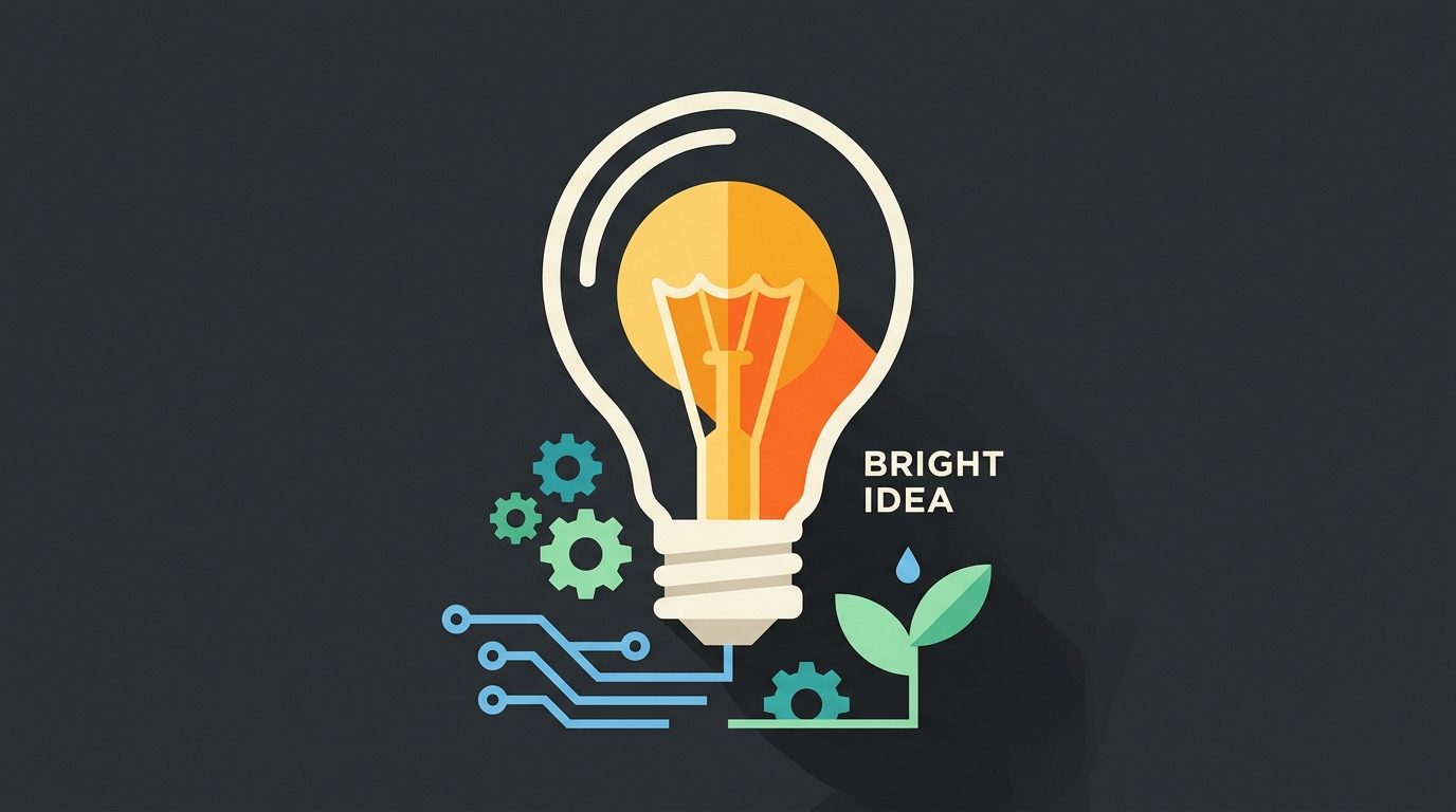 Una bombilla brillante que representa la generación de ideas y análisis.
